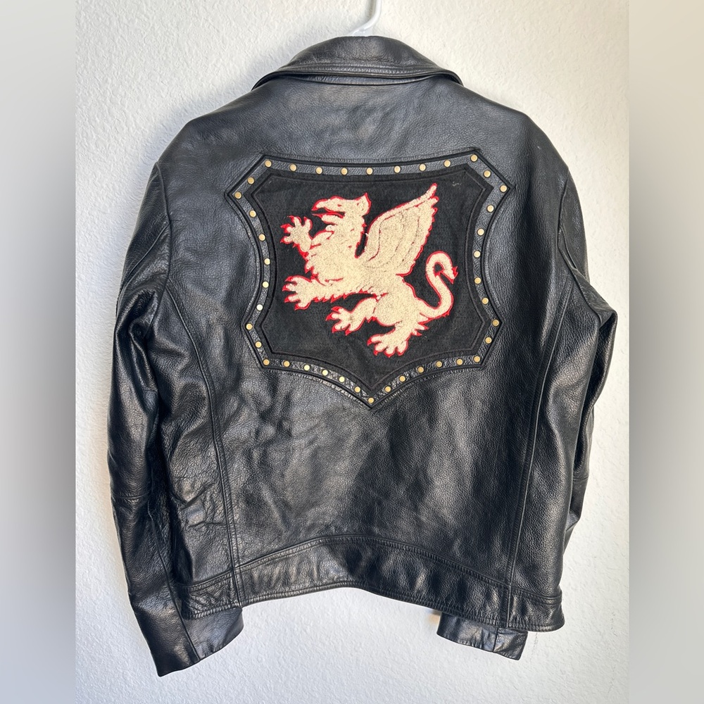 Vintage Wilson Leather M. Julian Born To Rock Leather‎ Biker Jacket Medium Y2K